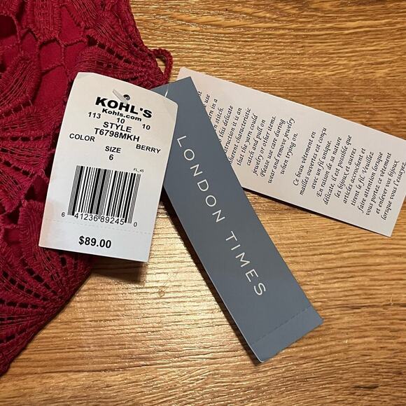 London Times boho lace overlay shift dress Barbie hippie retro 60s party - Picture 5 of 8